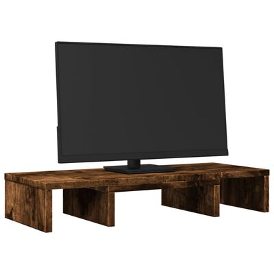 vidaXL Stalak za monitor podesivi boja hrasta 60 x 24 x 10,5 cm drveni