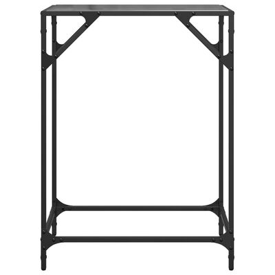 vidaXL Konzolni stol s crnom staklenom površinom 60x35x81 cm čelični