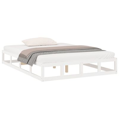 vidaXL Okvir za krevet bijeli 120 x 200 cm od masivnog drva