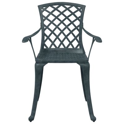 vidaXL 3-dijelni bistro set zeleni od lijevanog aluminija