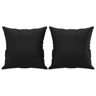 vidaXL Dvosjed s ukrasnim jastucima boja crna 140 cm umjetna koža