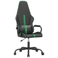 vidaXL Igraća stolica crno-zelena od umjetne kože