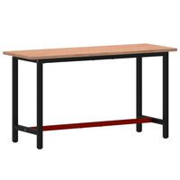 vidaXL Radni stol 150x55x81,5 cm od masivne bukovine i metala