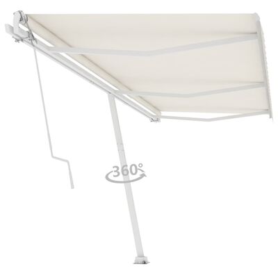 vidaXL Samostojeća automatska tenda 600 x 350 cm krem