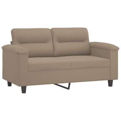 vidaXL 3-dijelni set sofa s jastucima smeđesivi od mikrovlakana