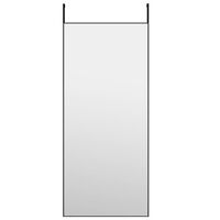 vidaXL Ogledalo za vrata crno 40 x 100 cm od stakla i aluminija