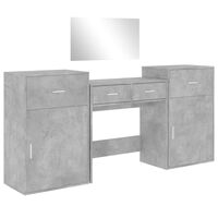 vidaXL 4-dijelni set toaletnog stolića boja betona konstruirano drvo