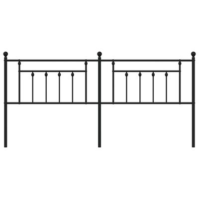 vidaXL Metalno uzglavlje crno 193 cm