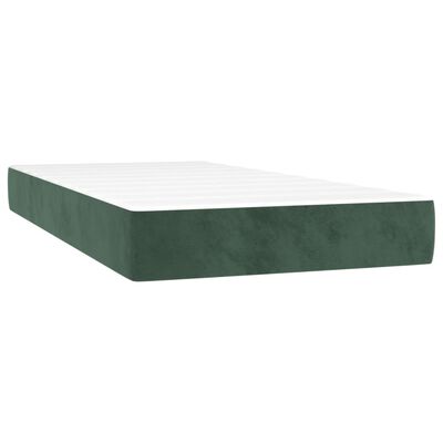 vidaXL Krevet box spring s madracem tamnozeleni 120x190 cm baršunasti