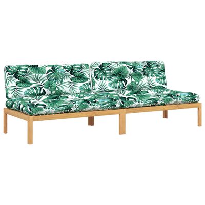 vidaXL Srednje vrtne sofe od paleta s jastucima 2 kom od drva bagrema