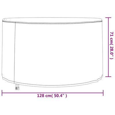 vidaXL Navlake za vrtni namještaj 2 kom Ø 128 x 71 cm 420D Oxford