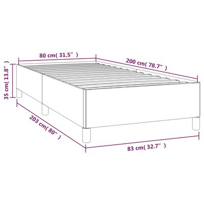 vidaXL Okvir za krevet bijeli 80 x 200 cm od umjetne kože