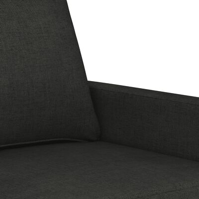 vidaXL 3-dijelni set sofa s jastucima crni od tkanine