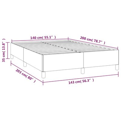 vidaXL Okvir za krevet crni 140x200 cm od umjetne kože