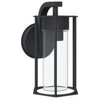 vidaXL Vanjska zidna svjetiljka crna od nehrđajućeg čelika