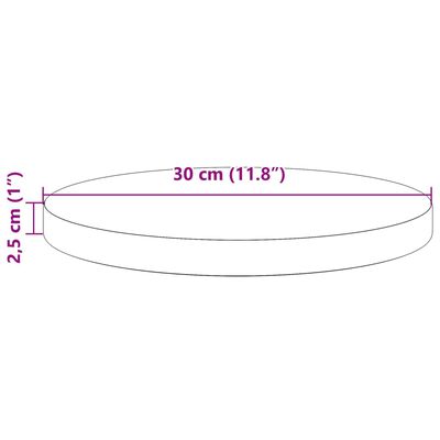 vidaXL Ploča za stol okrugla voštano smeđa Ø 30 x 2,5 cm od borovine