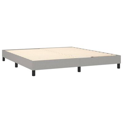 vidaXL Krevet box spring s madracem svjetlosiva 160x200 cm tkanina