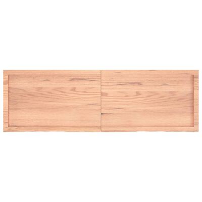 vidaXL Stolna ploča svjetlosmeđa 160x50x(2-4) cm tretirana hrastovina