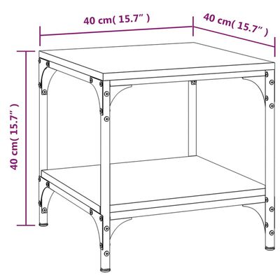 vidaXL Bočni stolići 2 kom crni 40 x 40 x 40 cm od konstruiranog drva