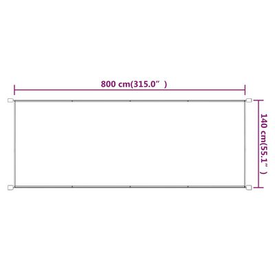 vidaXL Okomita tenda terakota 140 x 800 cm od tkanine Oxford