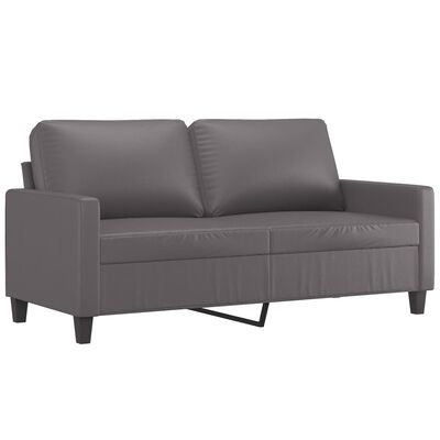 vidaXL 3-dijelni set sofa s jastucima sivi od umjetne kože