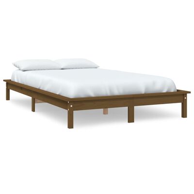 vidaXL Okvir za krevet boja meda drveni 140x190 cm od masivnog drva