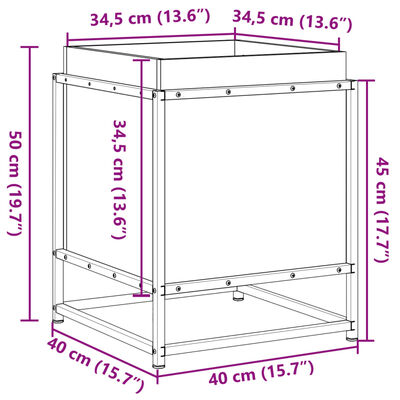 vidaXL Vrtna sadilica 40x40x50 cm od impregnirane borovine