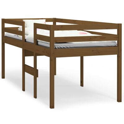 vidaXL Visoki krevet smeđa boja meda 75 x 190 cm od masivne borovine