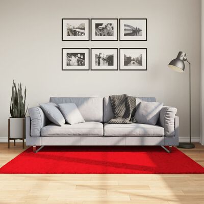 vidaXL Tepih OVIEDO kratkih vlakana crveni 120 x 170 cm