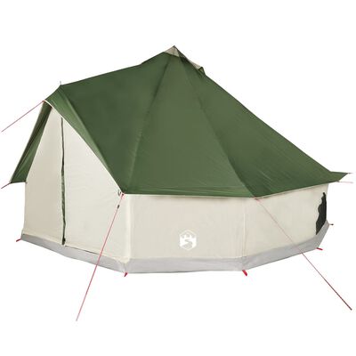 vidaXL Obiteljski šator tipi za 10 osoba zeleni vodootporni