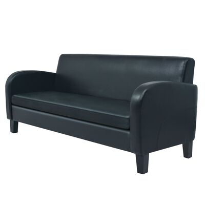 vidaXL 2-dijelni set sofa od umjetne kože crni