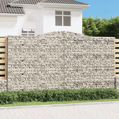 vidaXL Lučne gabionske košare 25kom 400x30x220/240cm pocinčano željezo