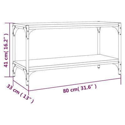 vidaXL TV ormarić crni 80 x 33 x 41 cm od konstruiranog drva i čelika