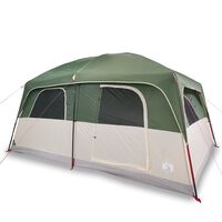 vidaXL Obiteljski šator oblika kabine za 10 osoba zeleni vodootporni