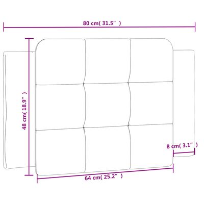 vidaXL Jastuk za uzglavlje boja cappuccina 80 cm od umjetne kože