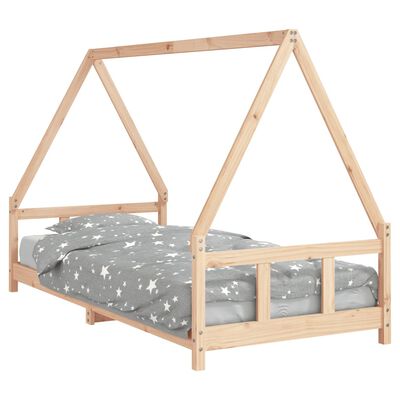 vidaXL Okvir za dječji krevet 90 x 200 cm od masivne borovine