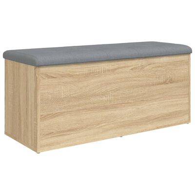 vidaXL Klupa za pohranu boja hrasta 102x42x45 cm od konstruiranog drva