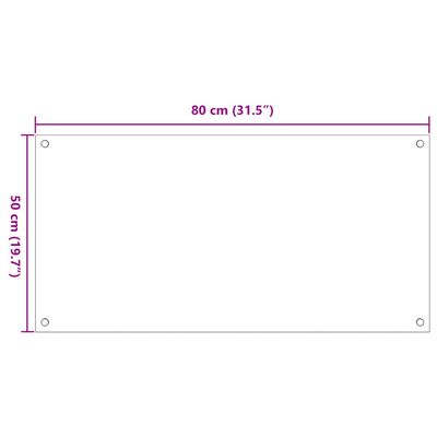 vidaXL Kuhinjske zaštite od prskanja 2 kom prozirne 80x50 cm staklene