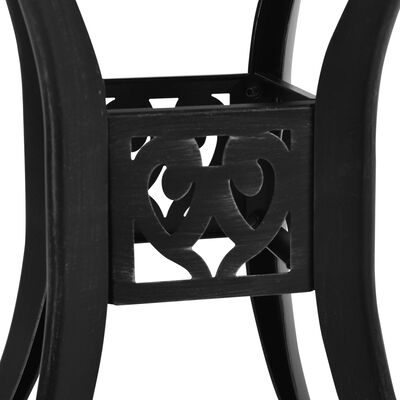 vidaXL 3-dijelni bistro set od lijevanog aluminija crni