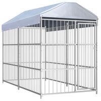 vidaXL Vanjski kavez za pse s krovom 300 x 150 x 200 cm