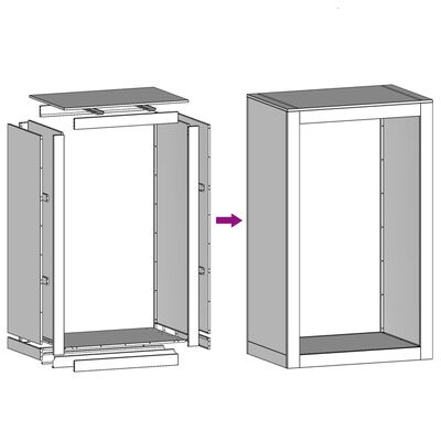 vidaXL Stalak za drva za ogrjev zeleni 60x40x100 cm čelični