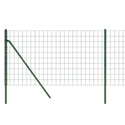 vidaXL Ograda od žičane mreže zelena 0,8 x 25 m od pocinčanog čelika