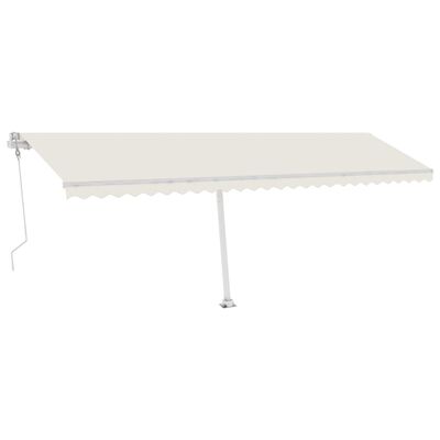 vidaXL Samostojeća automatska tenda 600 x 350 cm krem