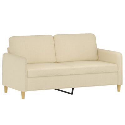 vidaXL 2-dijelni set sofa s jastucima krem od tkanine