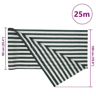 vidaXL Mreža za privatnost zelena-bijela 1,8 x 25 m HDPE 75 g/m²