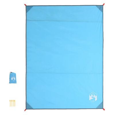 vidaXL Deka za piknik s klinovima plava 205 x 155 cm