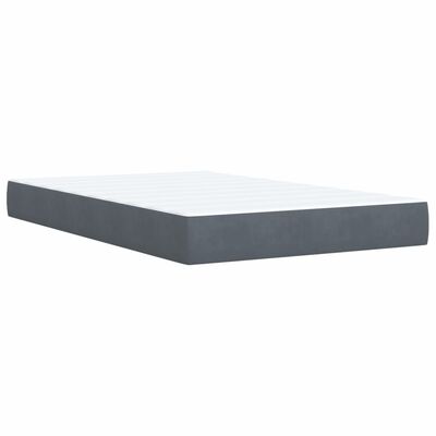 vidaXL Krevet box spring s madracem tamnosivi 120 x 190 cm baršun