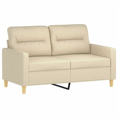 vidaXL 2-dijelni set sofa s jastucima krem od tkanine