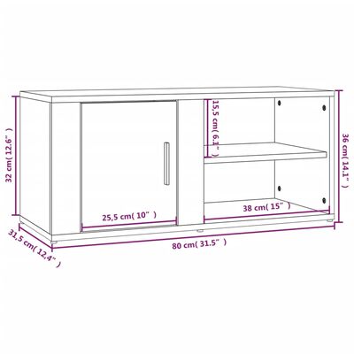 vidaXL TV ormarići 2 kom boja hrasta sonome 80 x 31,5 x 36 cm drveni