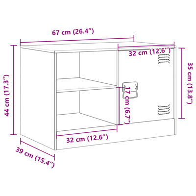 vidaXL TV ormarići 2 kom antracit 67 x 39 x 44 cm čelični